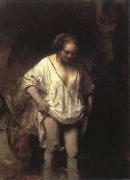 Rembrandt van rijn woman bathing in a steam oil on canvas